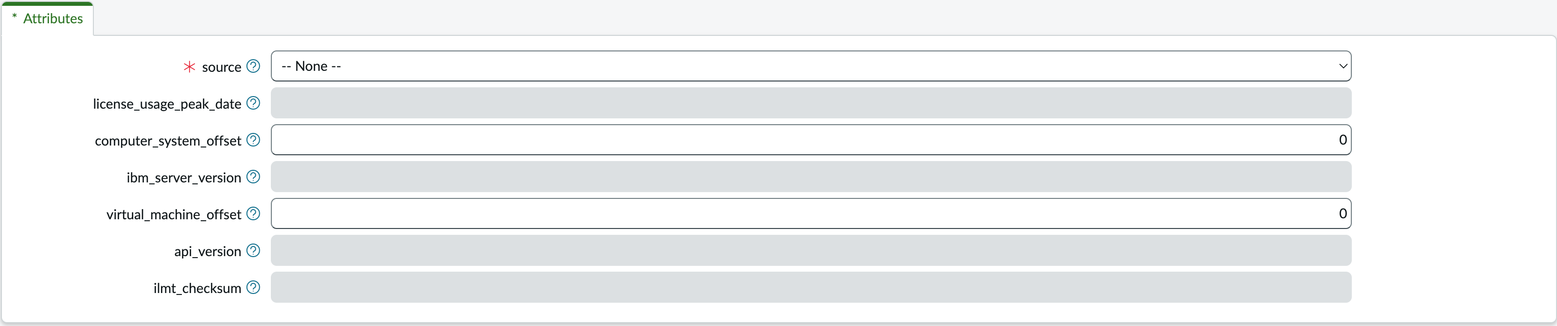 Attributes tab on the HTTPs Connection form.