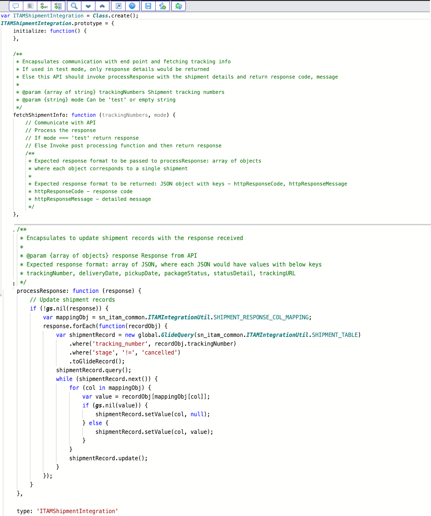 ITAM Shipment Integration script include