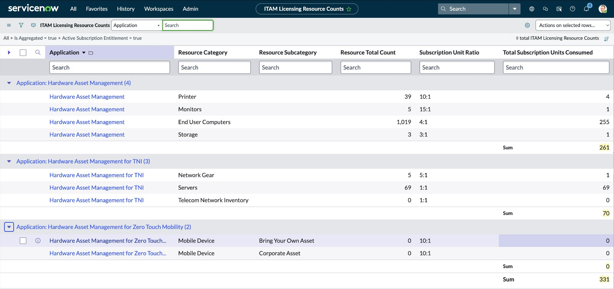 ITAM License Report