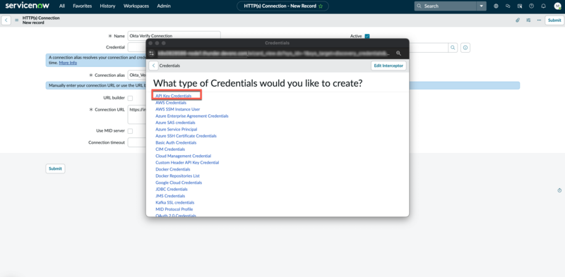 API Key Credentials