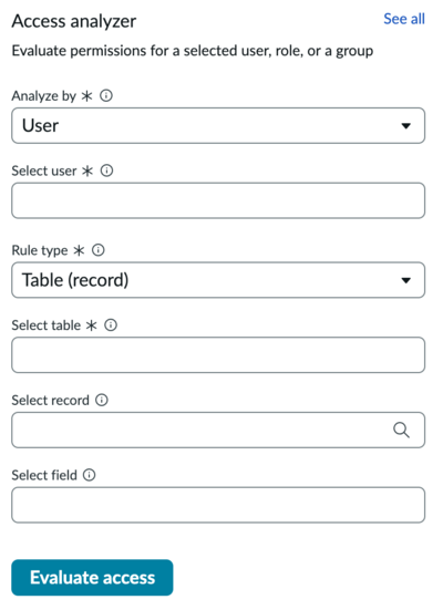 Access Analyzer section