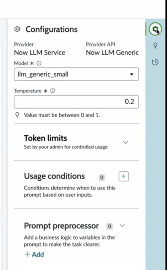 Select configuration settings