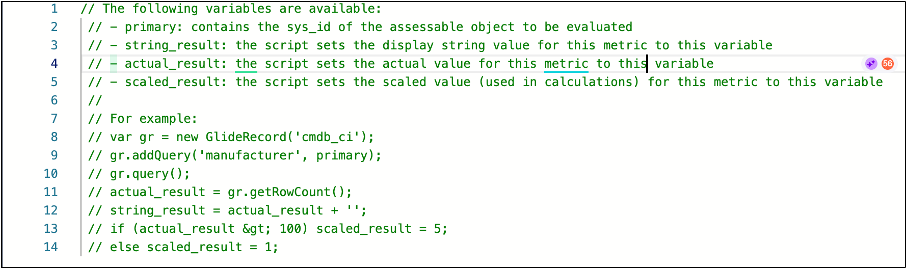 metric form script field