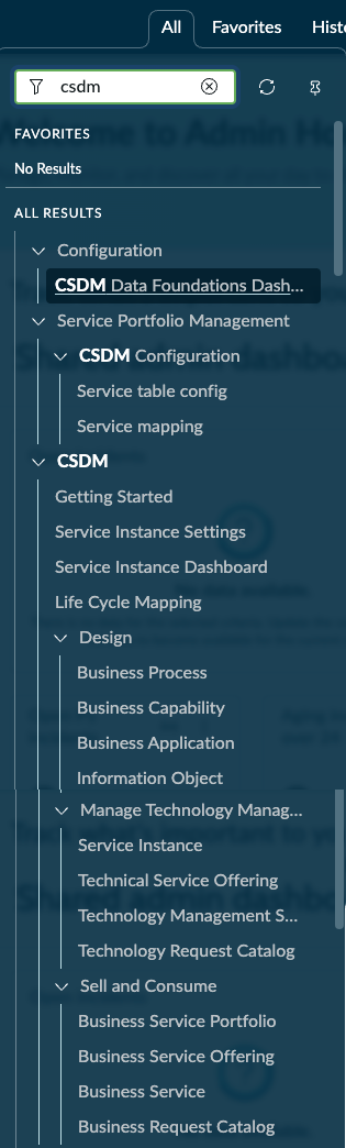 Navigating to CSDM modules.