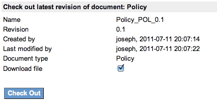 Check out a document.