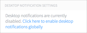 A message appears under the settings for the notification type