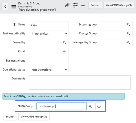 CMDB: Create a dynamic CI group.