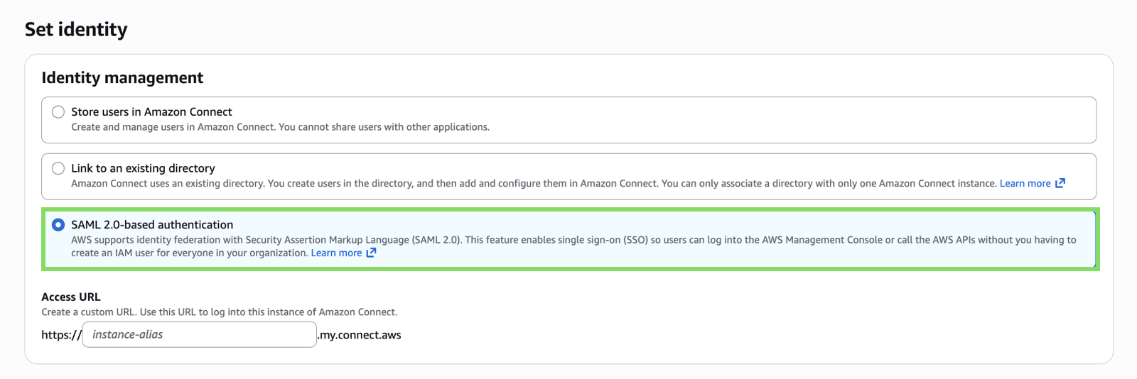 Configure Amazon Connect instances using SAML 2.0 authentication