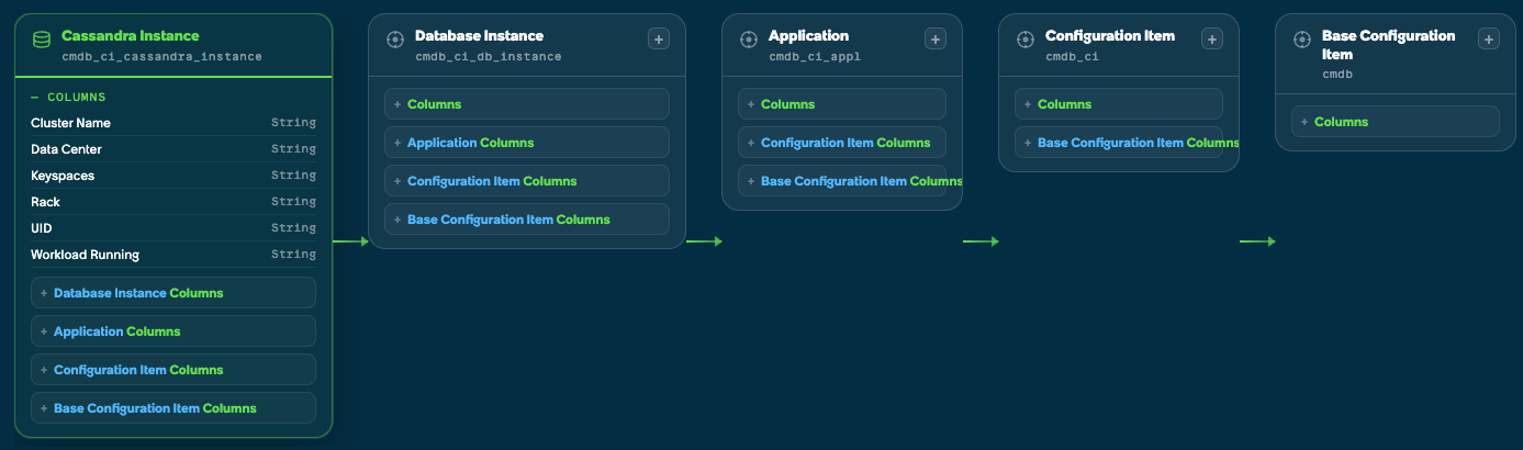 Cassandra instance class schema.