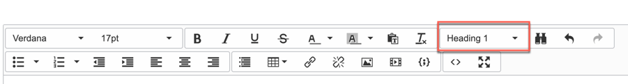 HTML toolbar