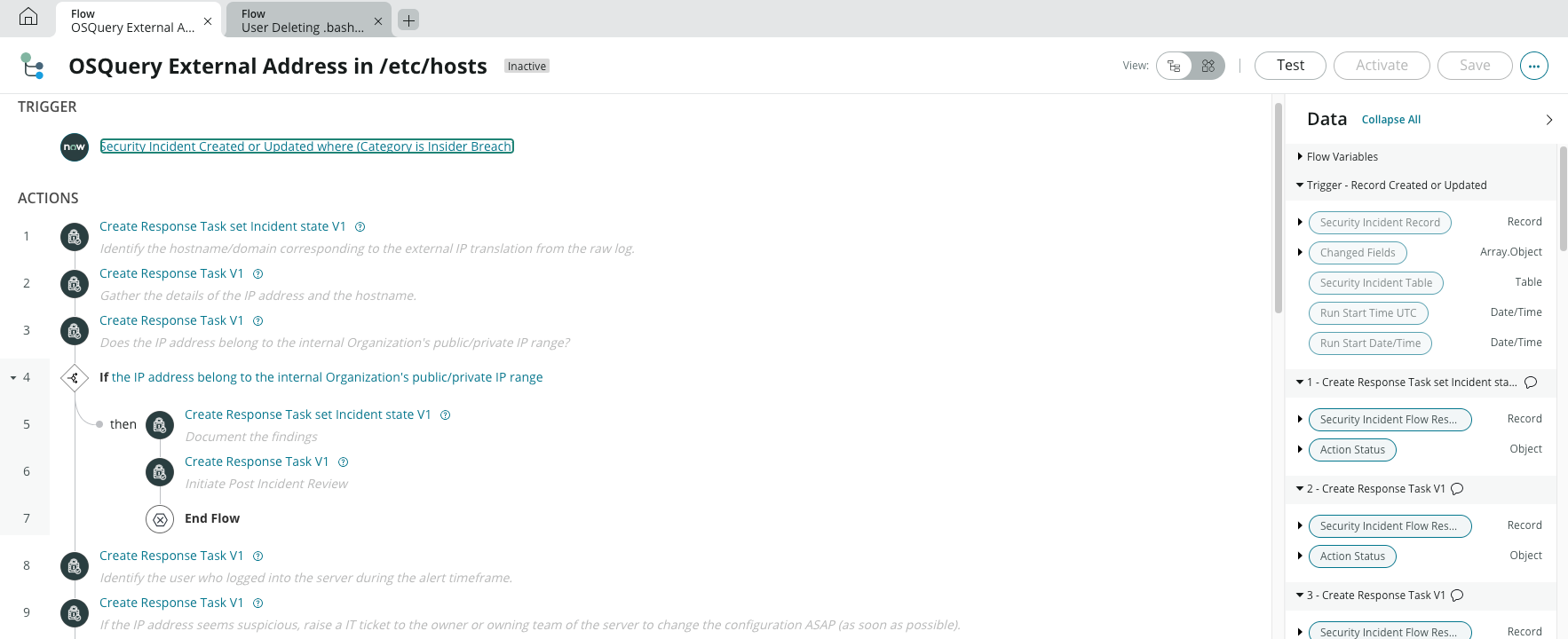 Vue d’ensemble de la requête du système d’exploitation de l’adresse externe dans le playbook /etc/hosts.