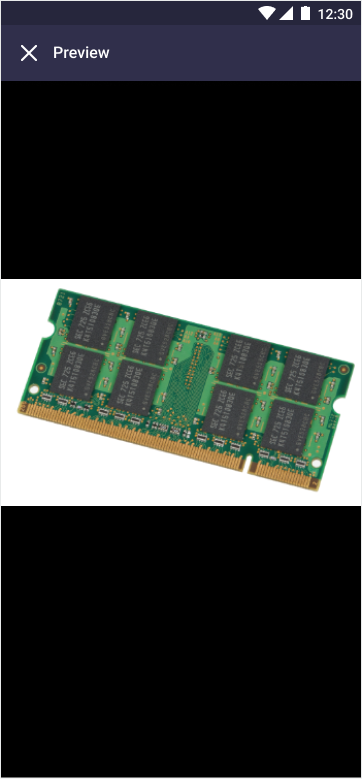 添付ファイル付きのモバイルレコード画面