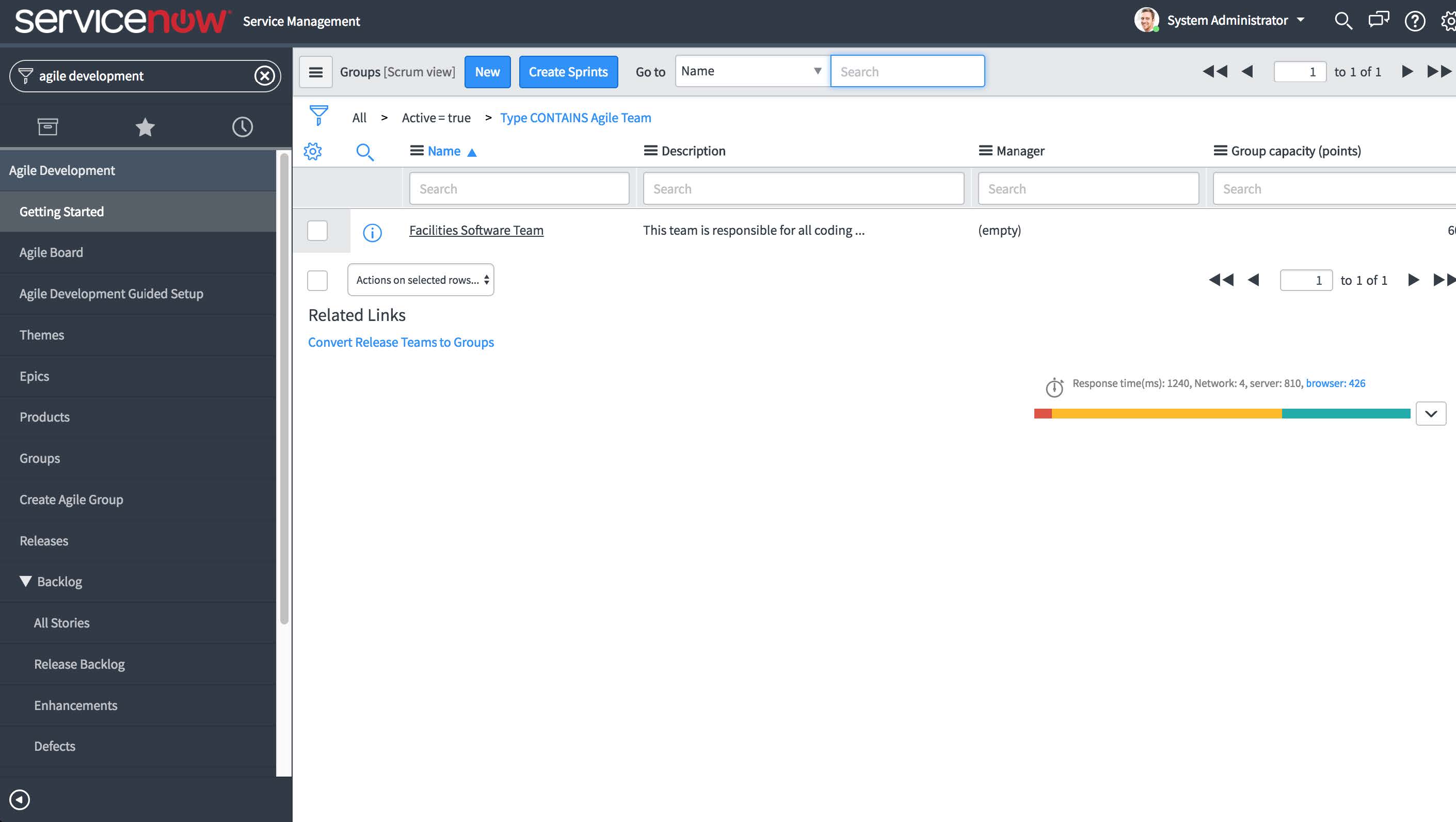 Use of Assignment Groups in Agile Development 2.0