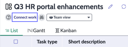 Connect work option in the CWM Board header.