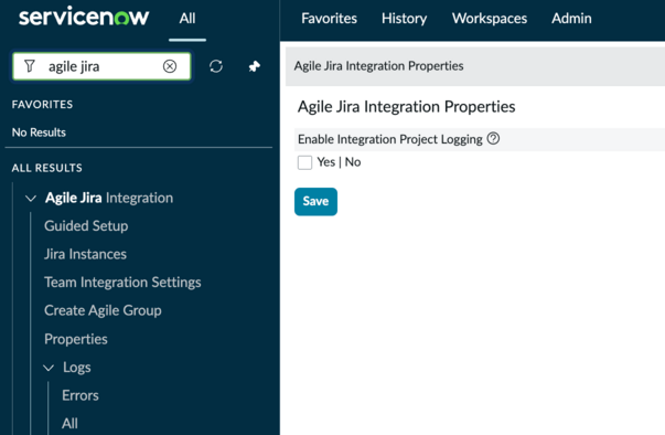 Click the Yes|No check box to enable project logging.