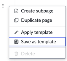 Option to save a Doc page as template.
