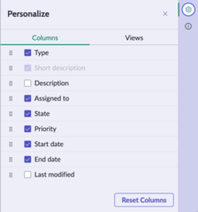 Personalize List and Gantt views.