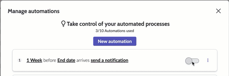 Enable or disable an automation.
