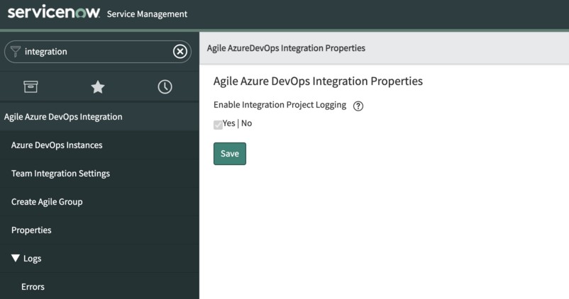 Select the Yes|No check box to enable project logging.