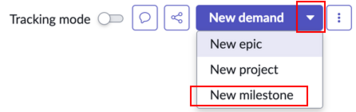 More actions dropdown on the roadmap header.