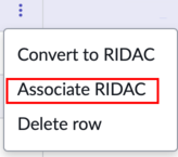 Associate RIDAC records in Project Workspace