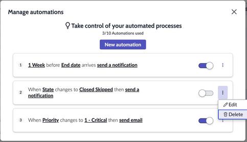 Edit automations.