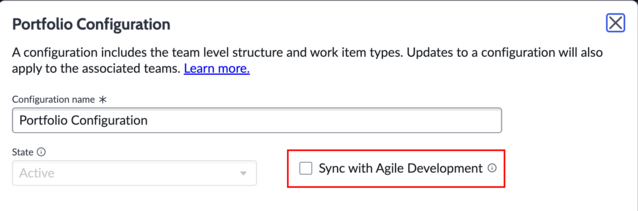 Option to enable sync with Agile Development 2.0 in EAP Configuration.