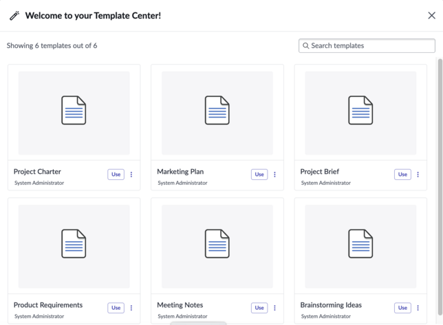 Doc templates list.
