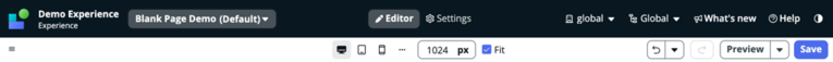 Obere Leiste von UI&nbsp;Builder.