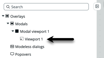 Pfeil, der auf einen Viewport in der Inhaltsstruktur verweist.