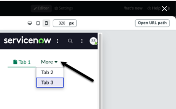 Mobiler Formfaktor, der in der Vorschauüberlagerung mit erweiterter Dropdown-Liste angezeigt wird.
