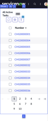 Seite, die im mobilen Formfaktor mit konfigurierter Listenkomponente angezeigt wird.