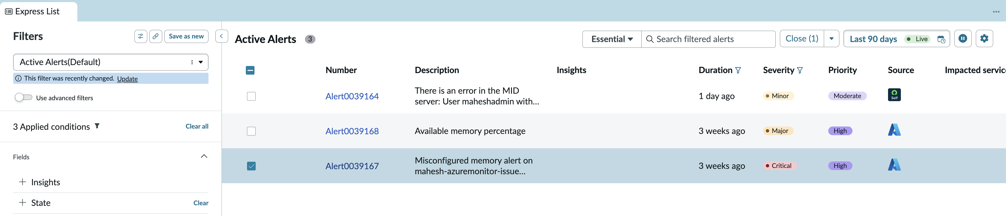 Azure monitor issue alerts