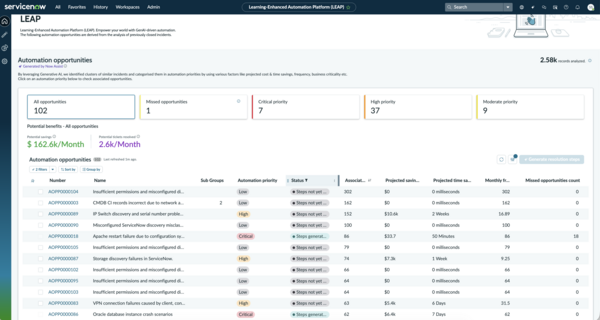 LEAP landing page