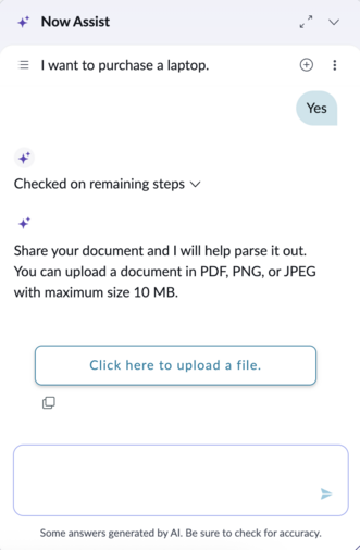 Select a file to upload a vendor quote.