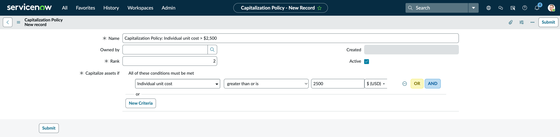Capitalization policy.