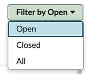 Filter options in Shopping Hub