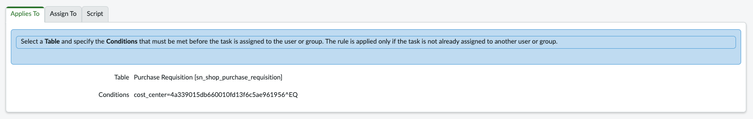 Assignment rule.