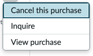 User actions in Shopping Hub.
