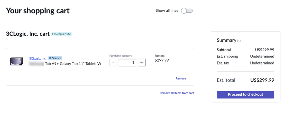 Products added to cart.