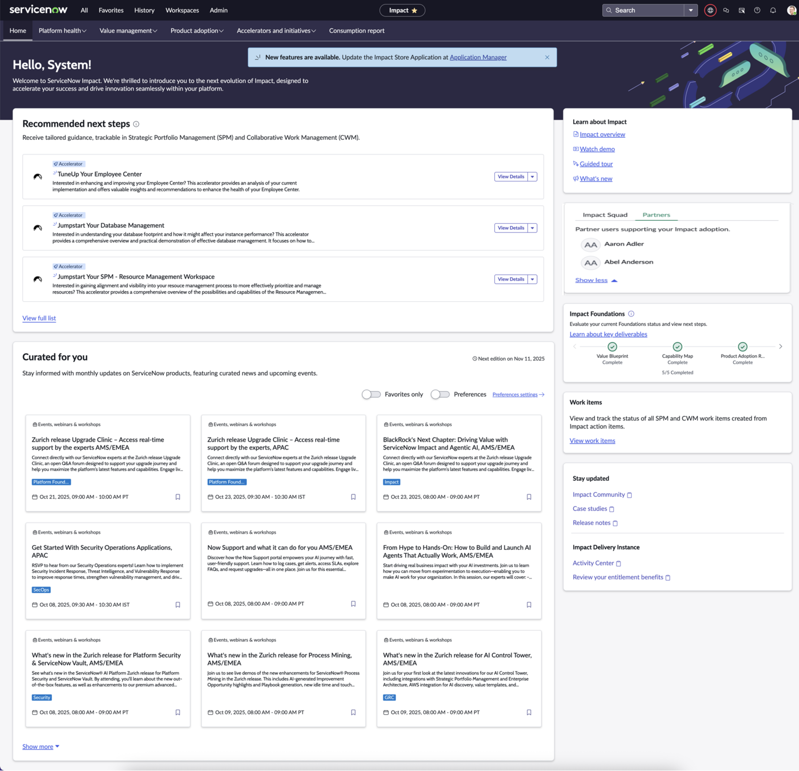 View store application home page
