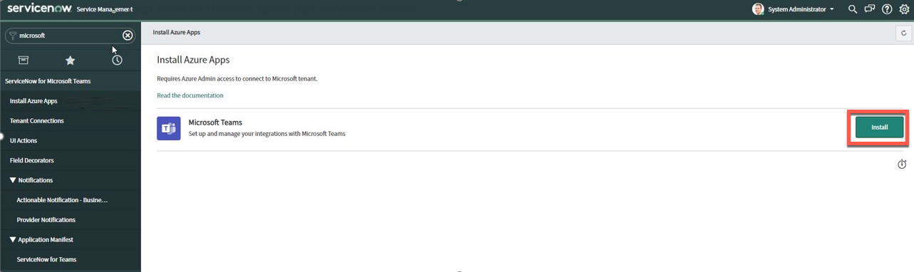 Installez les applications Azure.