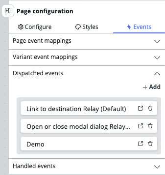 Manipulador de eventos adicionado aos eventos expedidos.
