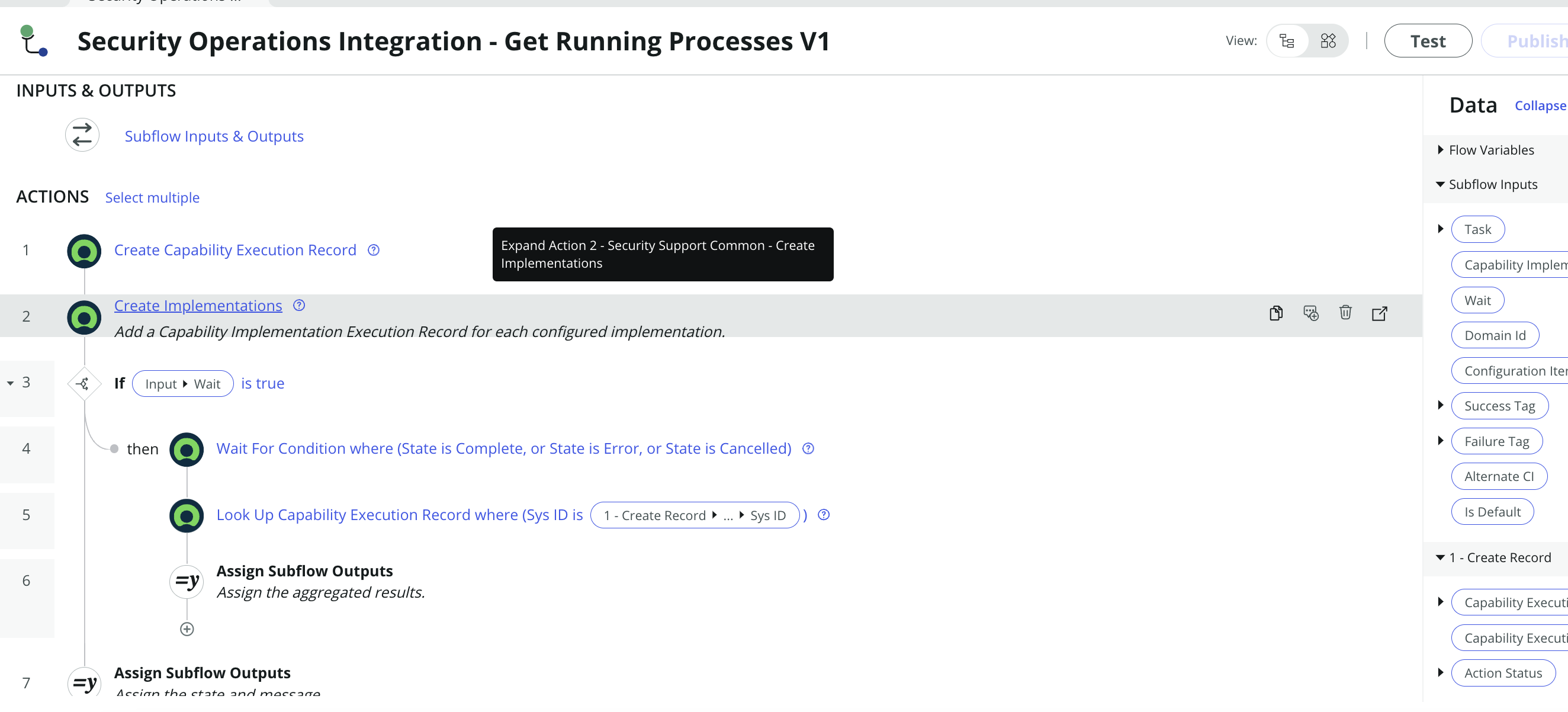 Security Operations System Command Integration - 実行中のプロセスを取得フロー