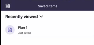 Saved items.