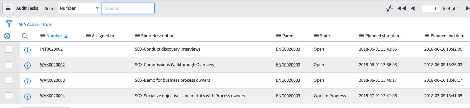 Audit Tasks