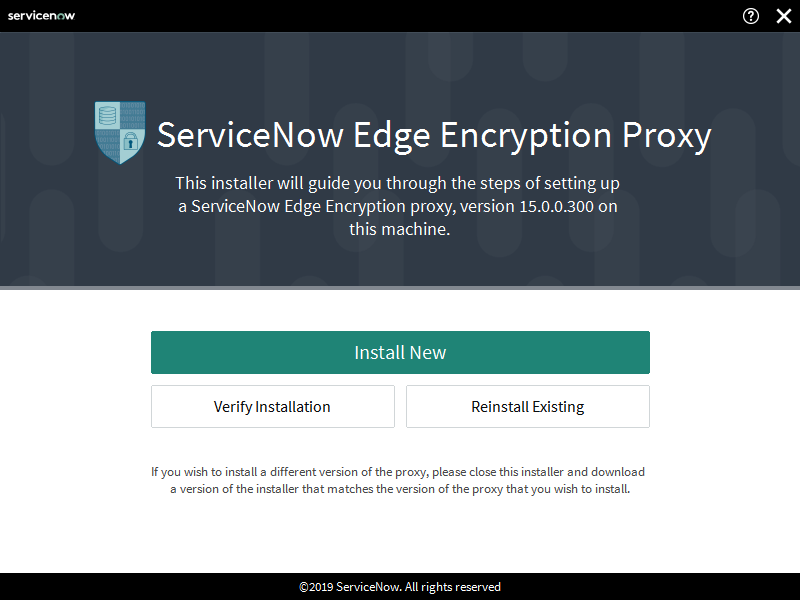 ServiceNow エッジ暗号化プロキシインストーラー