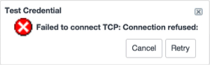 TCP 接続エラー