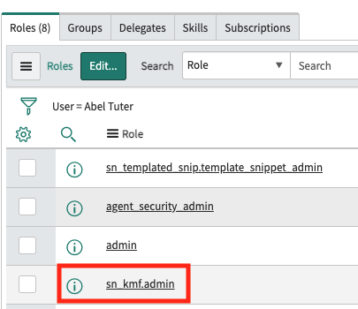 [ロール] 関連リストの KMF admin ロール