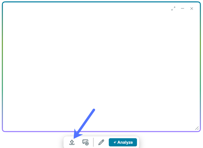Upload icon in the scanner window.